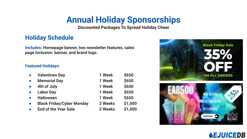 EJDB - Holiday Sponsorships