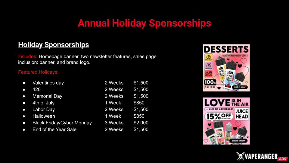 VR - Holiday Sponsorships